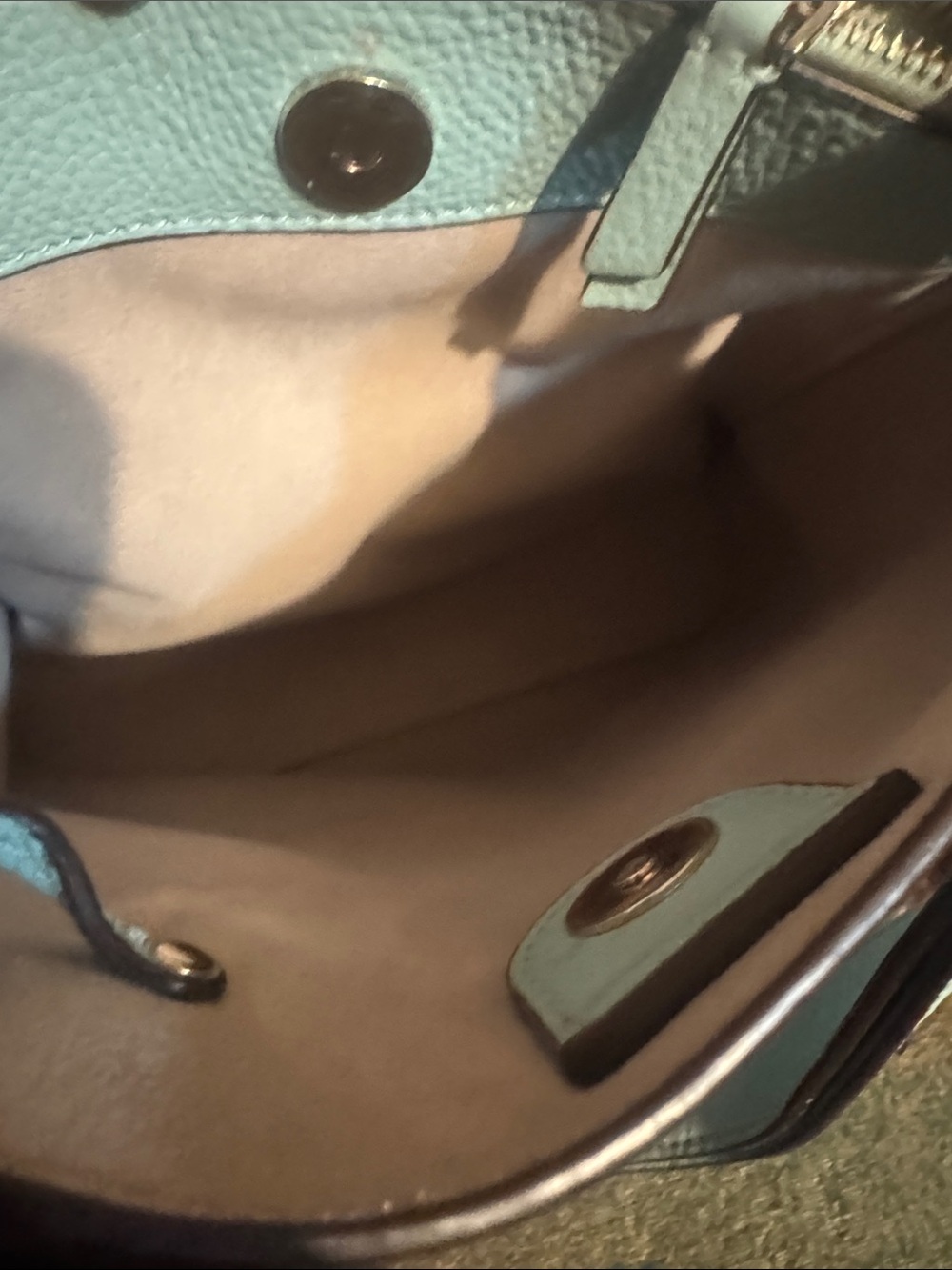 kate spade light aqua leather bucket shoulder bag - Picture 11 of 15